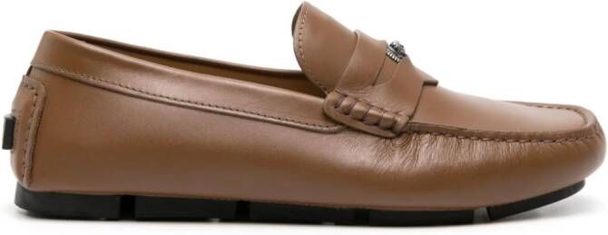 Versace Leren loafers Bruin