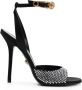 Versace Safety-Pin sandalen verfraaid met stras Zwart - Thumbnail 1