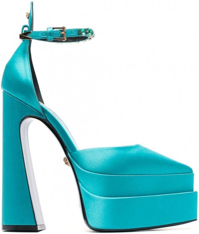 Versace Mary Jane pumps met plateauzool Blauw