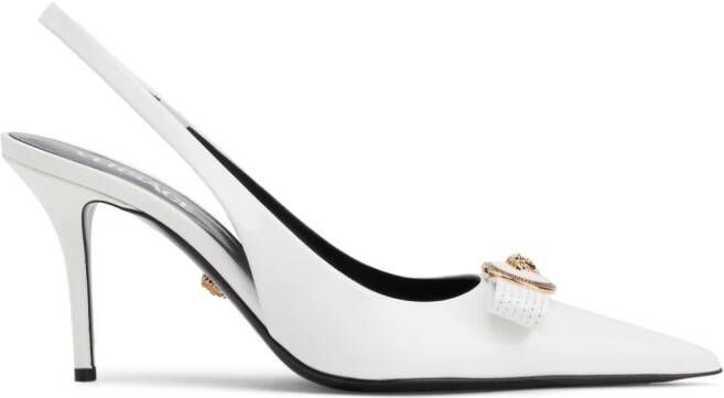 Versace Medusa '95 115mm leren pumps Wit