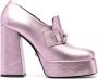 Versace Aevitas 125 metallic pumps met plateauzool Roze - Thumbnail 1