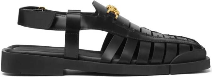 Versace Medusa '95 leren sandalen Zwart