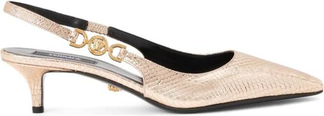 Versace Medusa '95 leren slingback pumps Goud