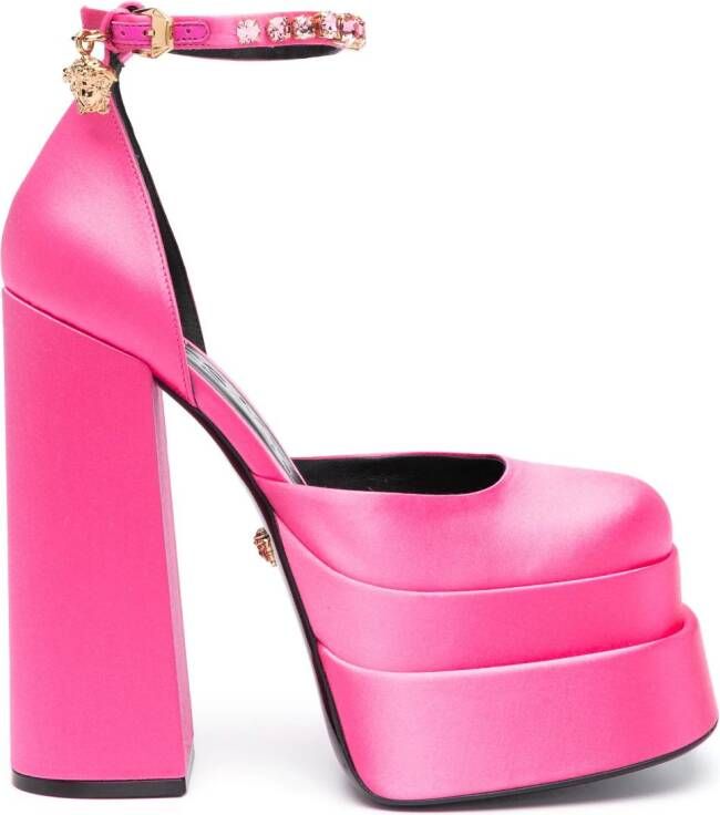 Versace Medusa Aevitas pumps met plateauzool Roze