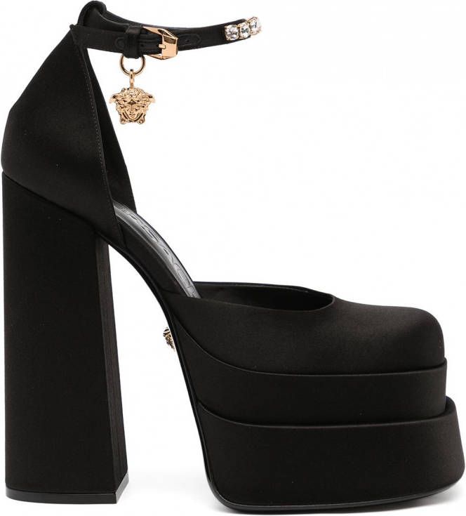 Versace Medusa Aevitas pumps met plateauzool Zwart