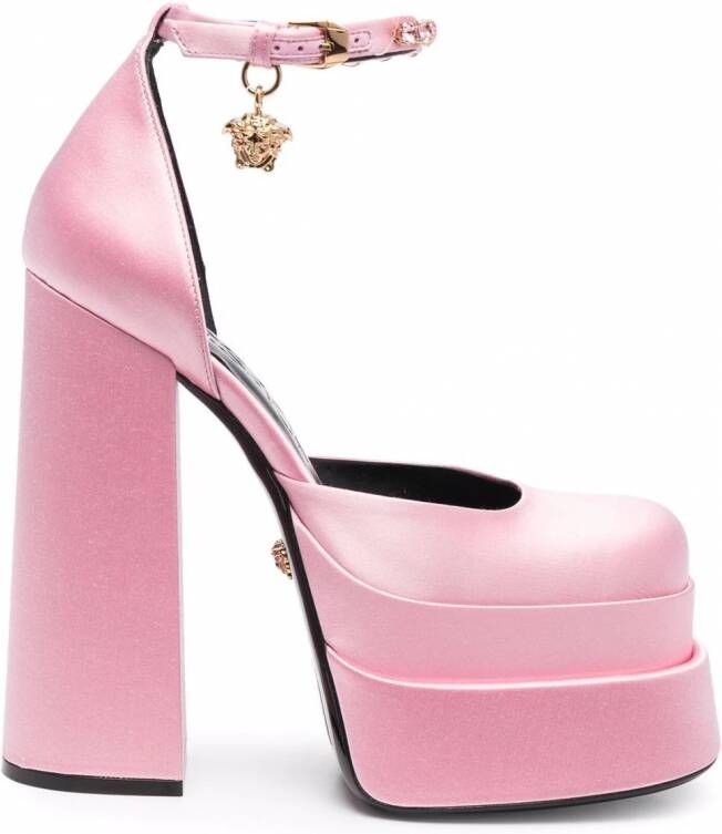 Versace Medusa Aevitas pumps met plateauzool Roze