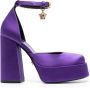 Versace Medusa Aevitas satijnen pumps Paars - Thumbnail 1