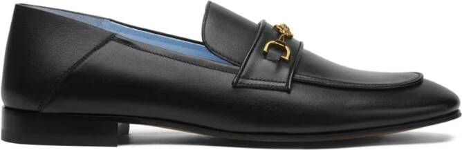 Versace Medusa-chain leather slippers Zwart