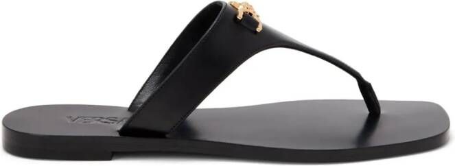 Versace Sandalen met Medusa-plakkaat Zwart