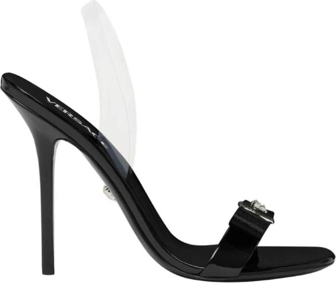 Versace Gianni Ribbon 110mm slingback sandalen Zwart