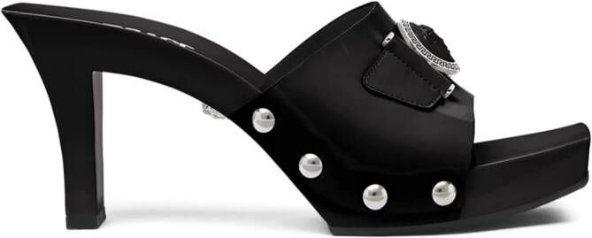 Versace 60 mm lakleren sandalen met Medusa-gesp Zwart