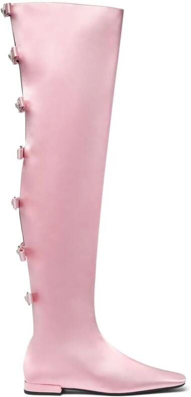 Versace Medusa laarzen met hoofddetail Roze