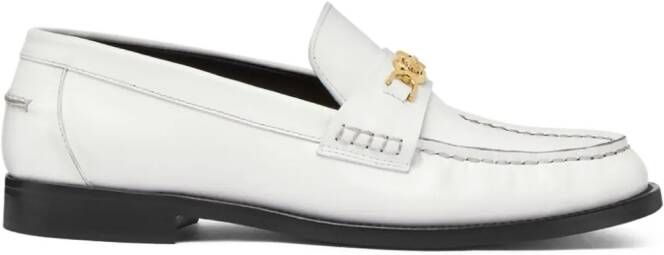 Versace Medusa leren loafers Wit