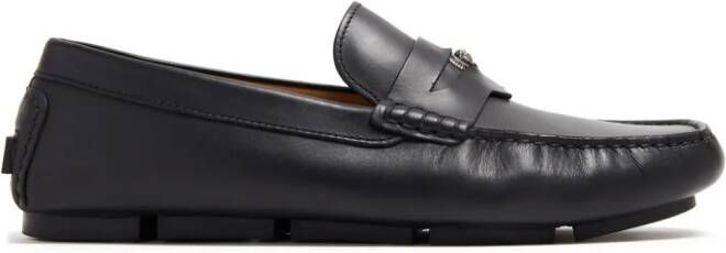 Versace Medusa leren loafers Zwart