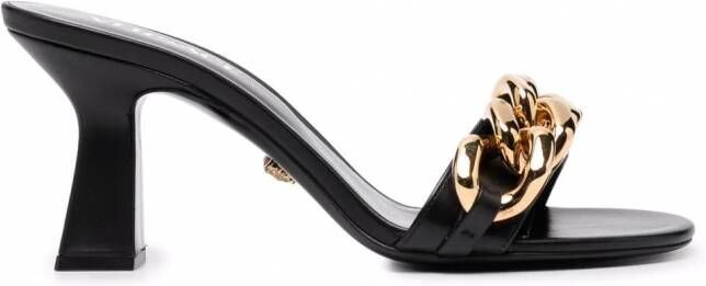 Versace Medusa muiltjes met ketting Zwart - Schoenen.nl