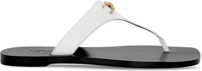 Versace Sandalen met Medusa-plakkaat Wit