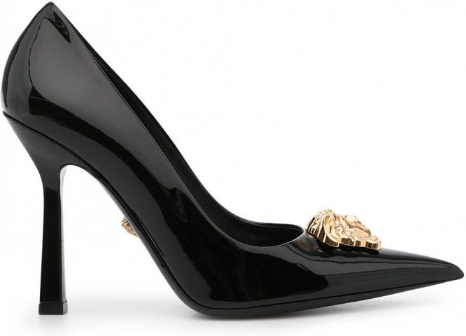 Versace La Medusa 105mm lakleren pumps Zwart