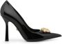 Versace La Medusa 105mm lakleren pumps Zwart - Thumbnail 1