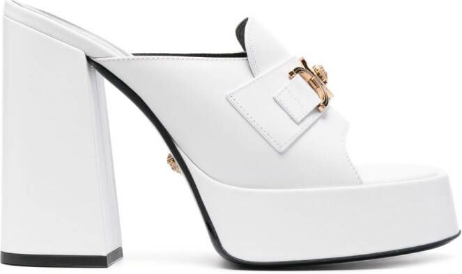 Versace Aevitas 120mm sandalen met plateauzool Wit