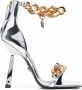 Versace Medusa sandalen met ketting Zilver - Thumbnail 1