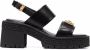 Versace Medusa sandalen met plakkaat Zwart - Thumbnail 1