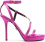 Versace Medusa satijnen sandalen Roze - Thumbnail 1