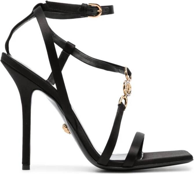 Versace Medusa '95 115mm sandalen verfraaid met kristallen Zwart