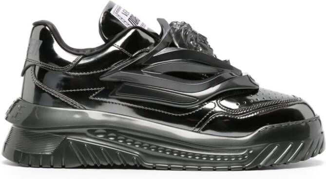 Versace Odissea sneakers met metallic-effect Zilver