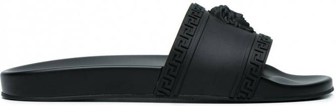 Versace Palazzo Medusa pool slides heren rubberrubberrubber 39.5 Zwart - Foto 4