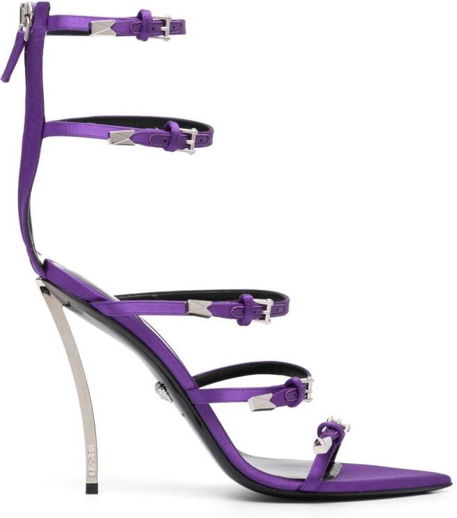 Versace Pin-Point leren sandalen Paars