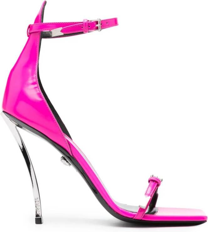 Versace Pin-Point 100mm sandalen met gesp Roze