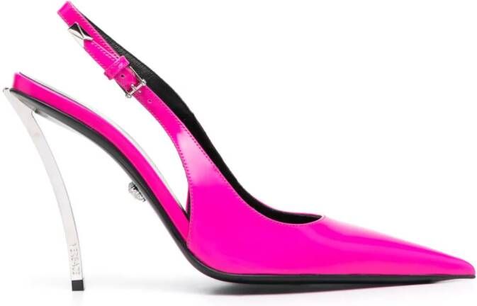 Versace Pin Point slingback pumps Roze