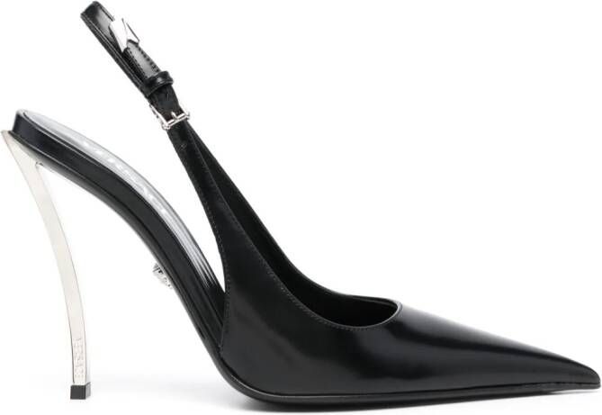 Versace Pin Point slingback pumps Zwart