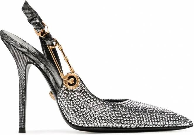 Versace Safety Pin pumps Zilver