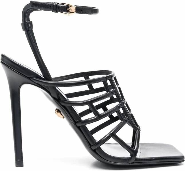 Versace Sandalen met uitgesneden detail Zwart