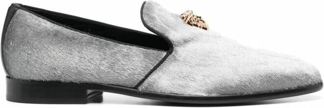 Versace Slippers met Medusa logo Grijs