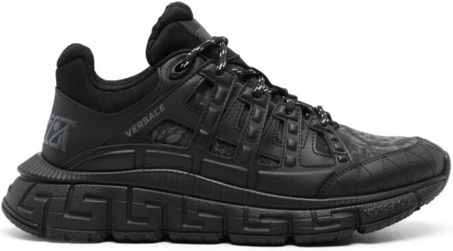 Versace Sneakers met Trigreca Barocco jacquard Zwart