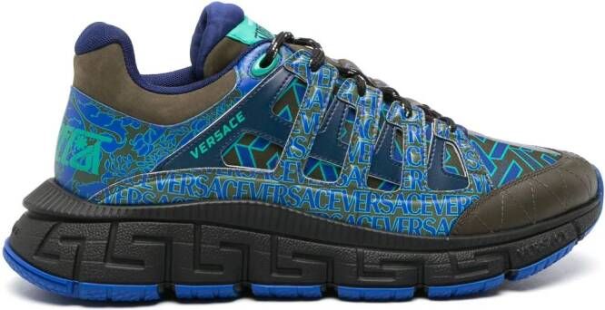 Versace Trigreca chunky sneakers Blauw