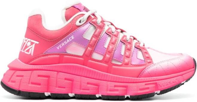 Versace Trigreca leren sneakers Roze