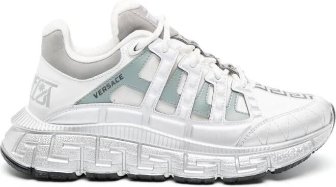 Versace Trigreca leren sneakers Wit