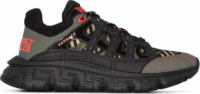 Versace Trigreca sneakers met vlakken Zwart