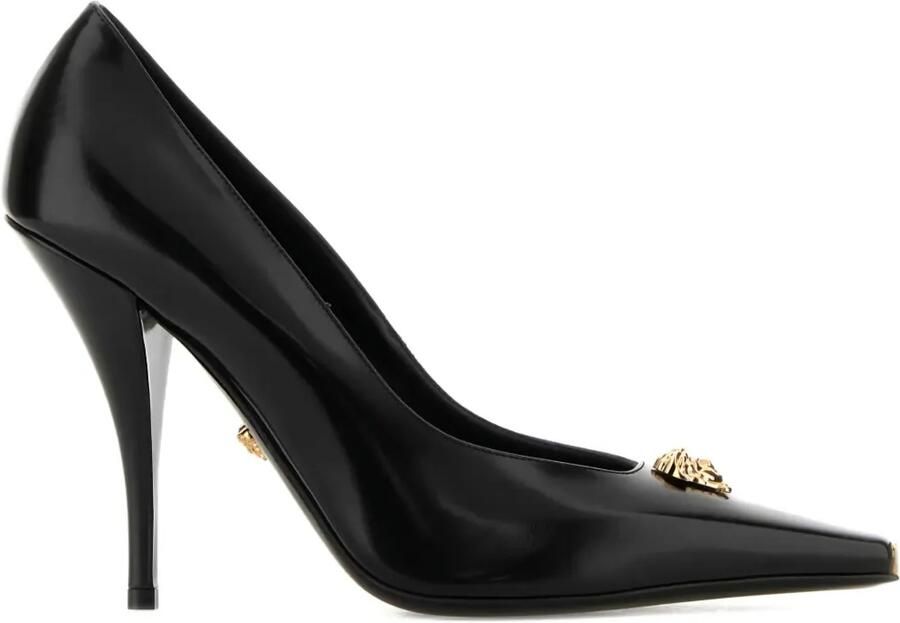 Versace 110 mm La Medusa leren pumps met hak Zwart