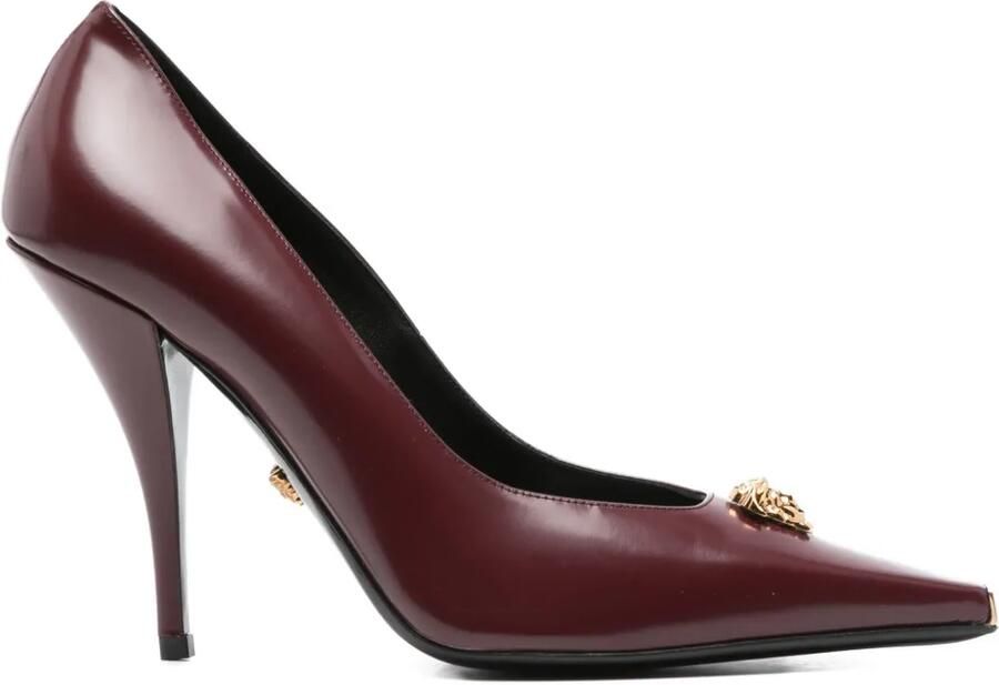 Versace 110 mm Medusa pumps met puntige neus Rood