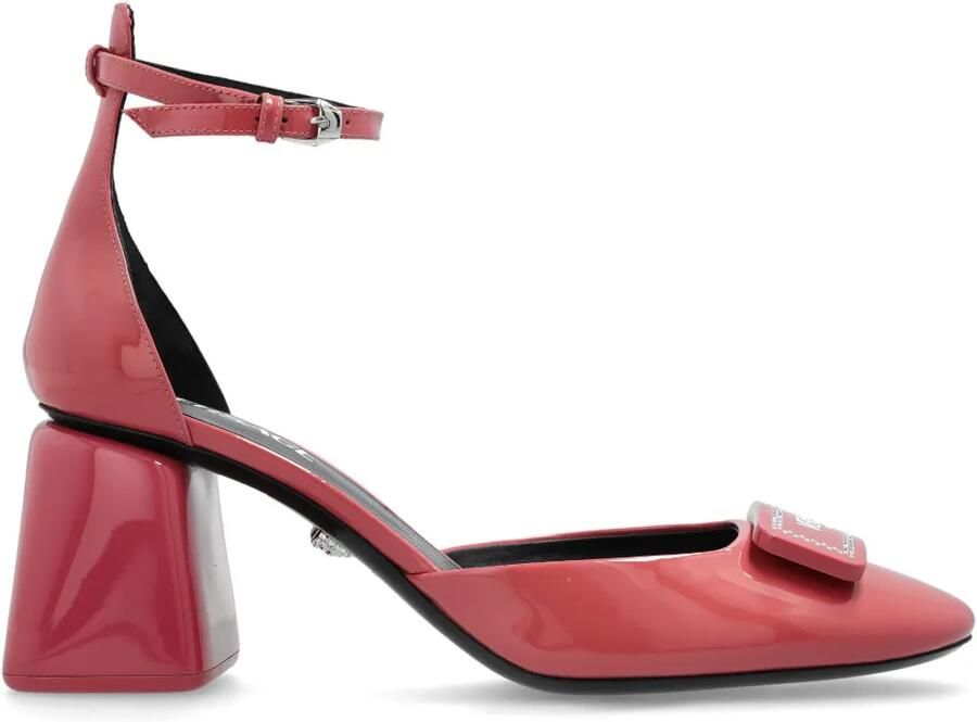 Versace 70 mm leren pumps Roze