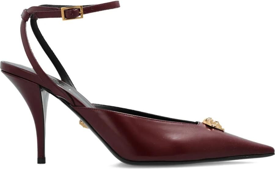 Versace 85 mm La Medusa pumps verfraaid met puntige neus Rood