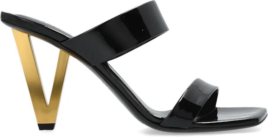 Versace 85 mm V2025 lakleren muiltjes Zwart