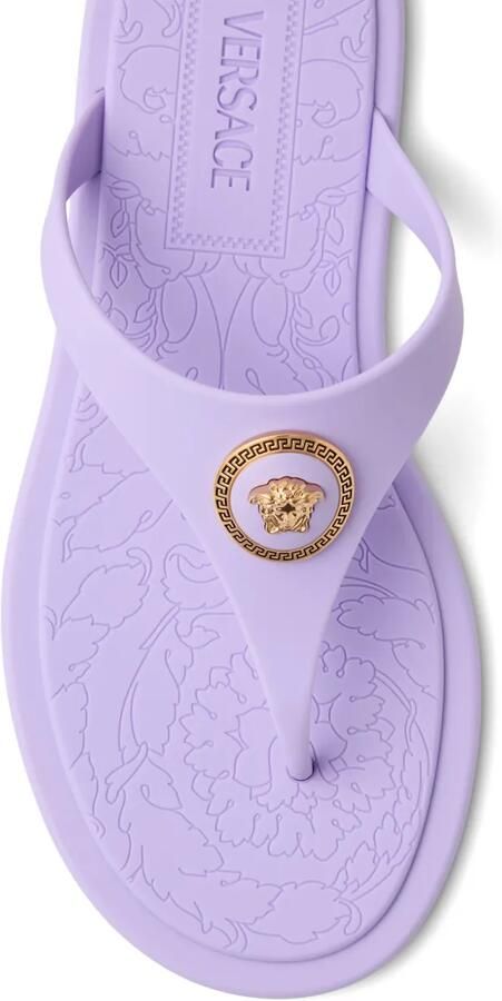 Versace Alia platte rubberen sandalen Paars - Foto 3