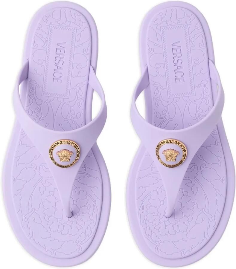 Versace Alia platte rubberen sandalen Paars - Foto 2