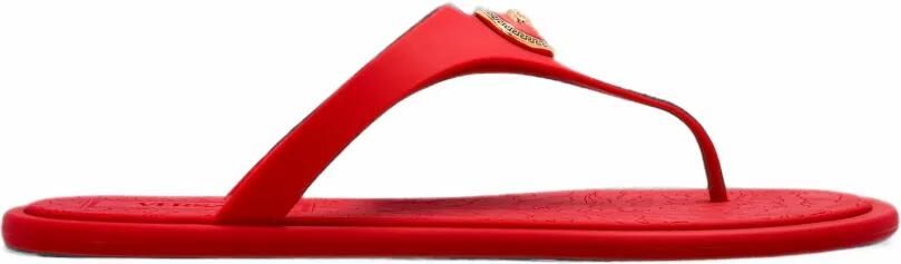 Versace Alia platte rubberen sandalen Rood - Foto 5