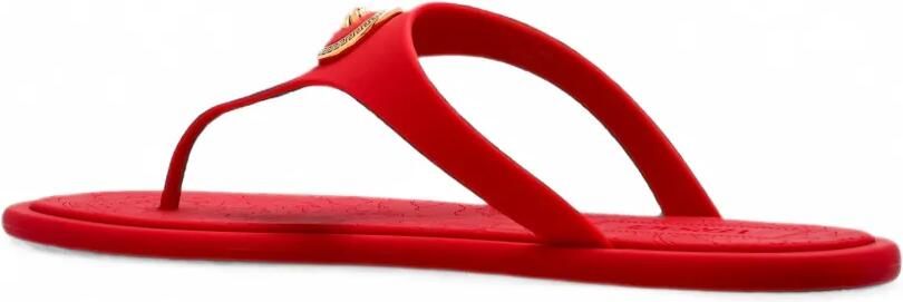 Versace Alia platte rubberen sandalen Rood - Foto 4